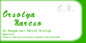 orsolya marcso business card