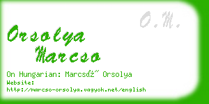 orsolya marcso business card